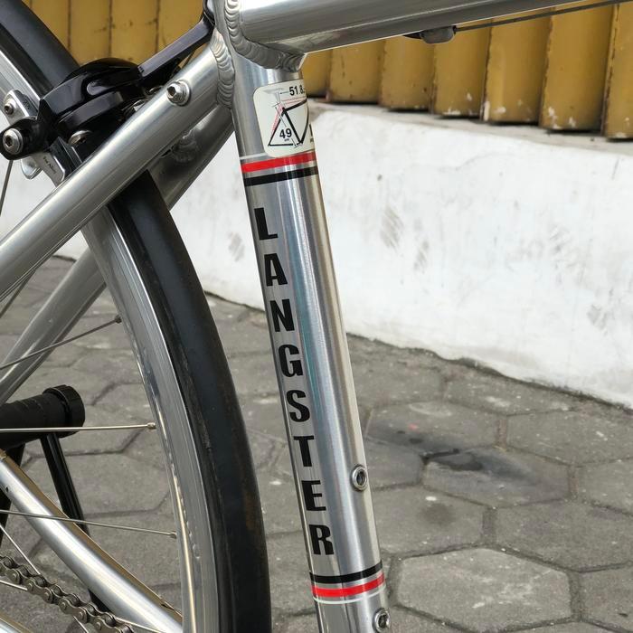Fixie Specialized Langster Alloy Carbon Fixed Gear Chrome Silver Bekas
