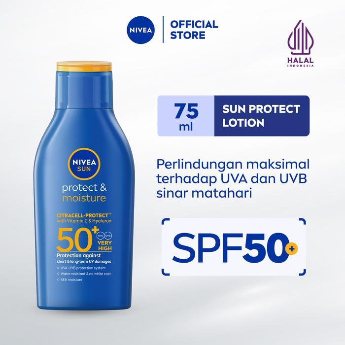 Nivea Sun Body Lotion Spf Extra Protect Moisture Spf50+ 75Ml - Sunscreen Badan Lotion Sunblock