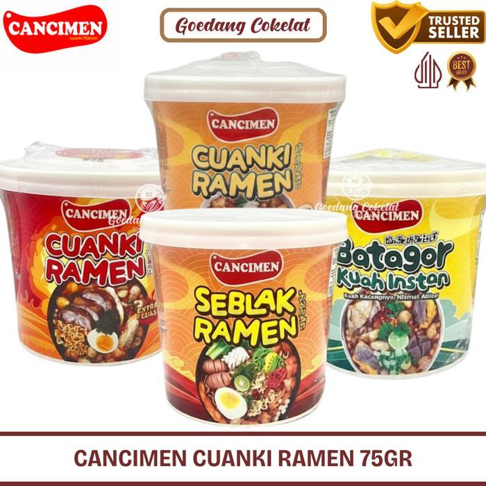 YUMMY Cancimen Seblak Cuanki Ramen Instan Cup 75gr - Cuanki Pedas Instan Khas Bandung Garut Halal