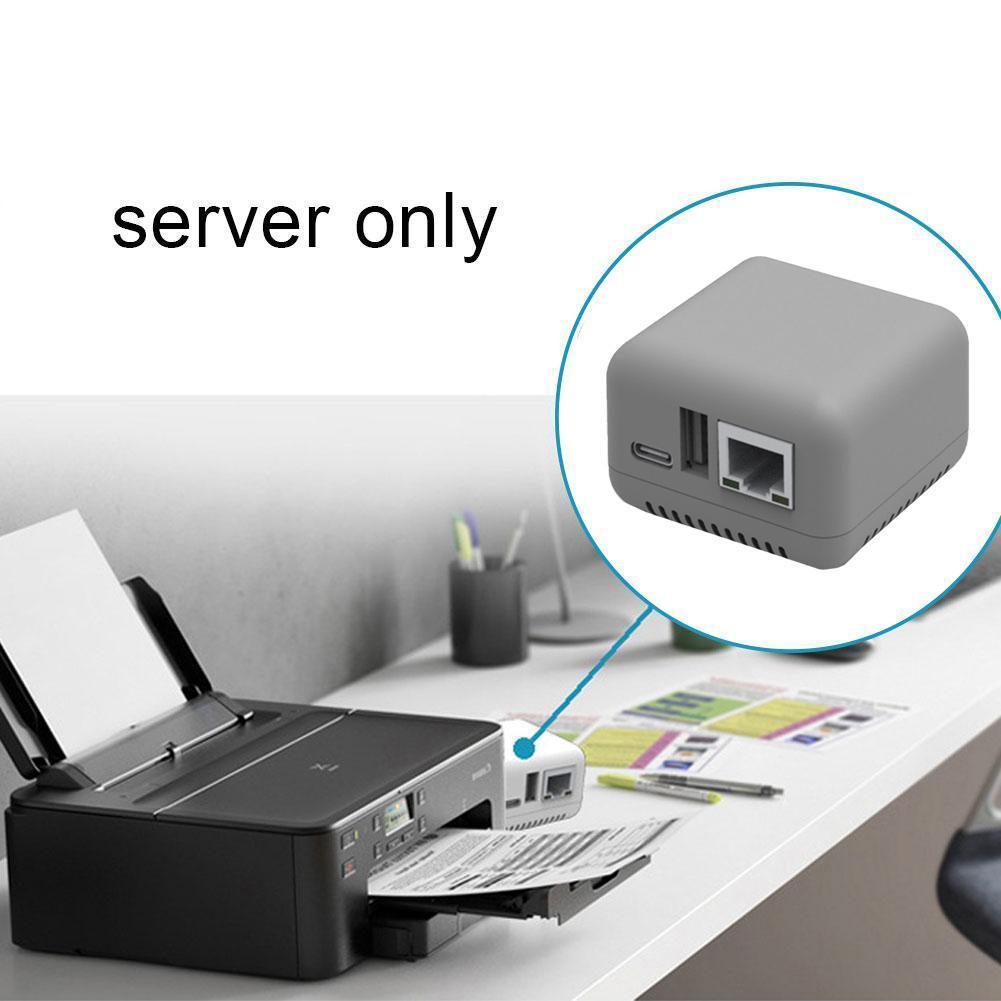 Wireless Print Server Transform USB Printer into WiFi Port 2 Print Type a USB C Adapter Server