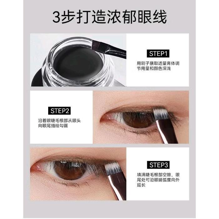 Eyebrow Cream Gel Free Kuas Waterproof Pensil Alis Kosmetik Bisa Digunakan Eyeliner, Celak Mata
