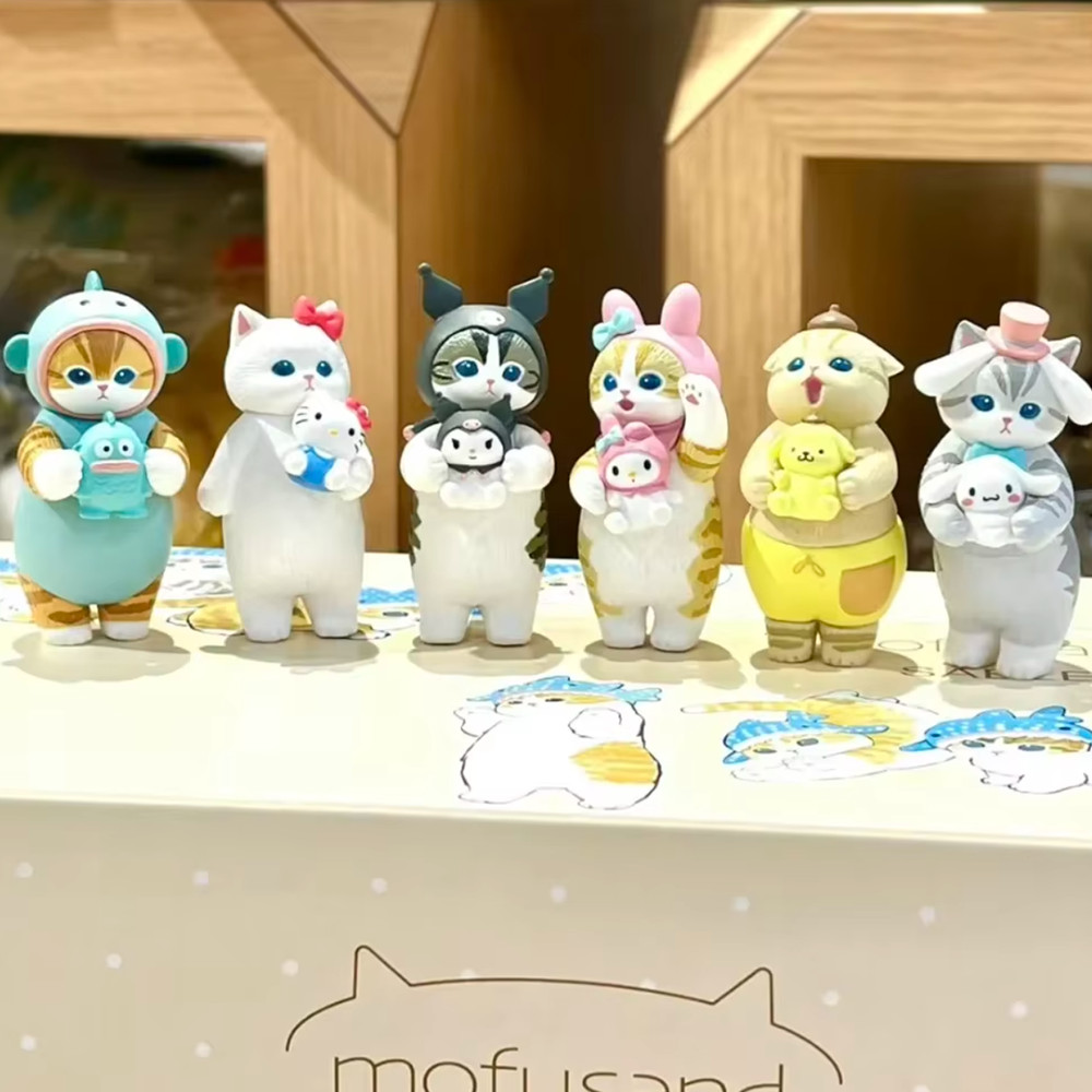 Mufosand Blind Box Toys haraters Pompompurin Kuromi ats Neko Doll Gift el Anime Figures Ornament