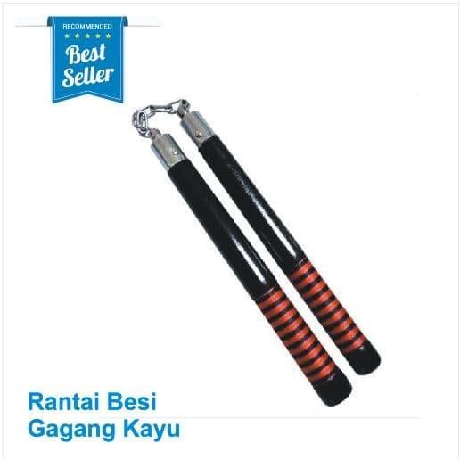 Alat Beladiri Bela Diri Tongkat Nunchaku Nuncaku Double Stick Ruyung