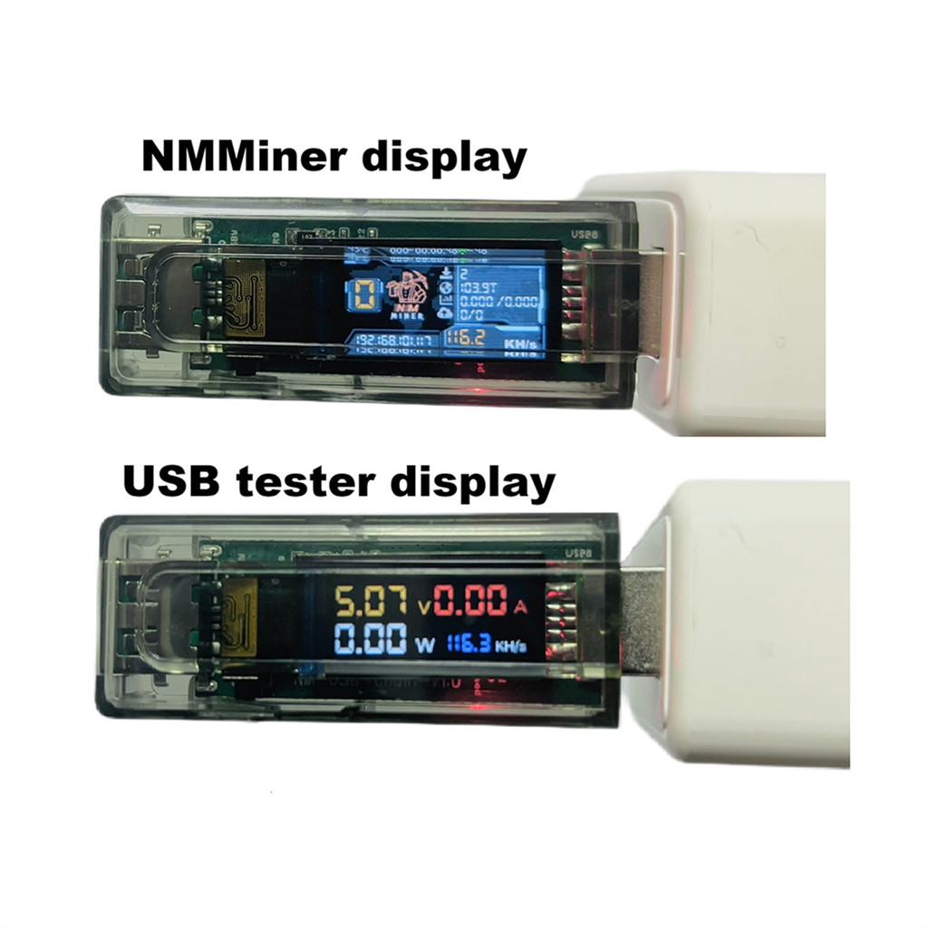 Terbaru N33R_NMMiner Miner 117KH/S USB Chain ESP32 Crypto Miner with Adapter