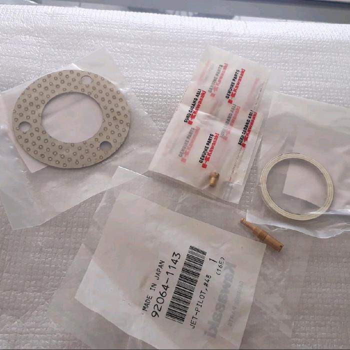 Main Jet 138 + Pilot Jet 48 + Packing Knalpot Ninja S R Rr Original Kawasaki