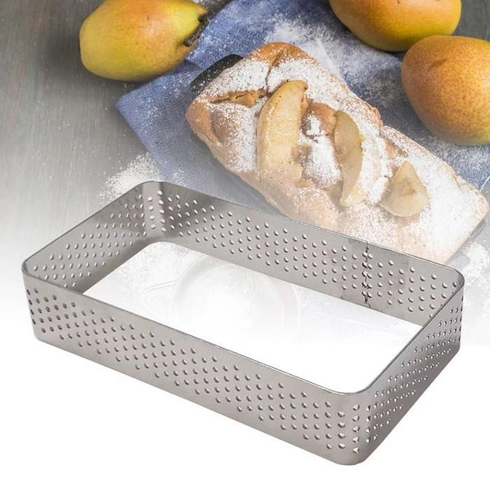 Perforated Cake Ring Persegi / Cetakan Kue Tart Persegi 10cm