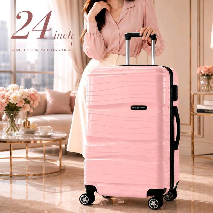 Koper 24 Inch Koper Travel Premium ABS Anti Pecah Koper Besar Koper Bagasi Koper Roda 4 Double