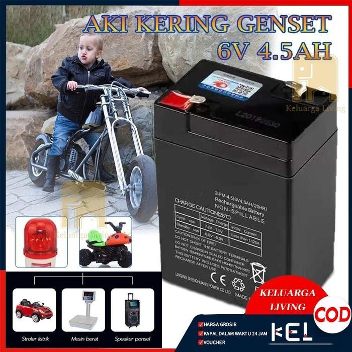 Aki Kering 6V 4.5Ah/ Aki Kering Genset 12V12Ah 12V8Ah 4V 4Ah/Aki Timbangan Digital Vrla Sinus 6V 4Ah