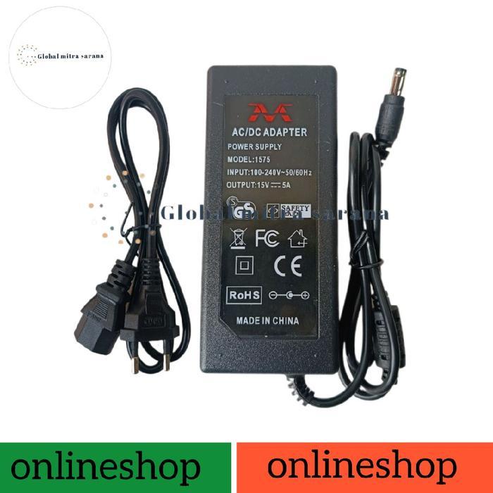 Ac Dc Adaptor 15V 5A Original