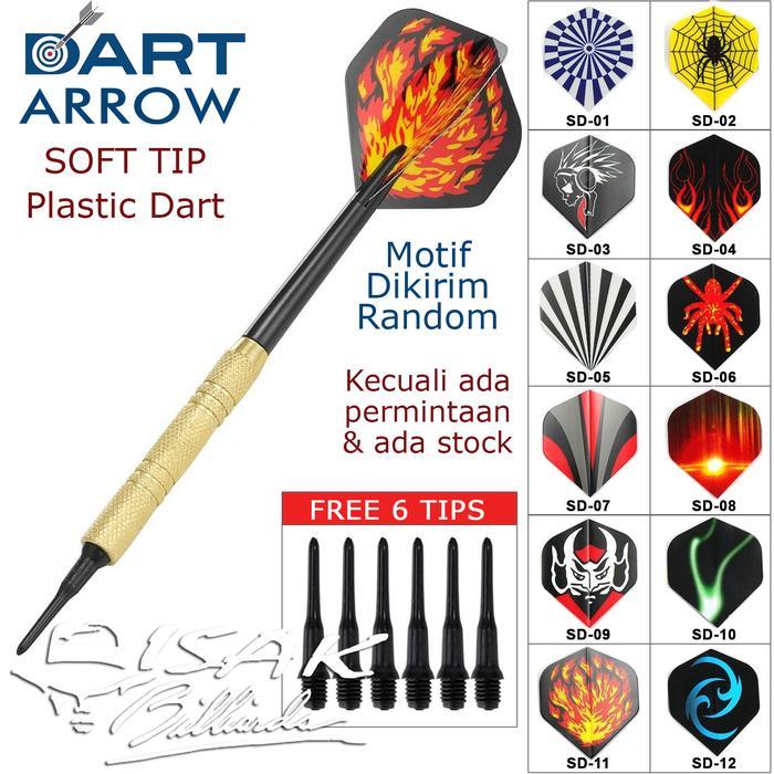 Terlaris Dart Arrow Soft Tip Darts - Panah Jarum Papan Dartboard Needle Plastic