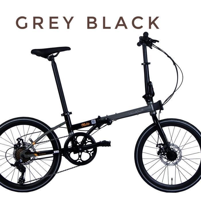 Sepeda Lipat ELEMENT NICKS 20 inch 8 Speed NEW - Grey Black