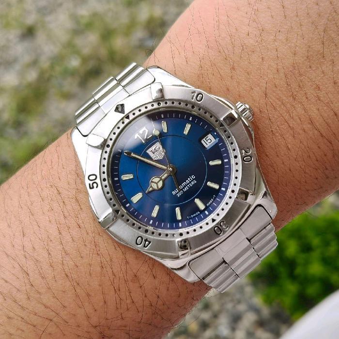 DISKON Jam Tangan TAG Heuer 2000 Blue Sunbrust Dial (RARE DIAL), Ref. WK2117, Cal. TH 5 (ETA