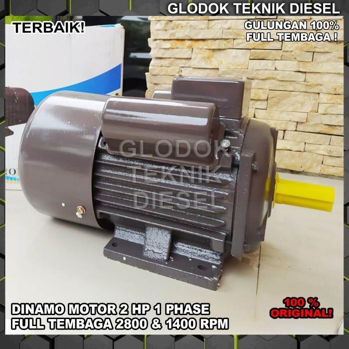 Maestro Dinamo Motor 2 HP 2800 1400 Rpm 2 & 4 Pole 1 Phase Tembaga 2HP - 2 POLE 2800 RPM