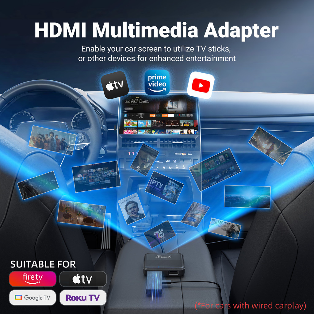 Ottoast Express ar Tv Mate Wireless arPlay Android Adapter HDMI Video onverter Fire TV Stik Game Box