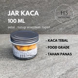 Tutup Stainless 100Ml Toples Jar Botol Kaca / Glass Jar 100 Ml