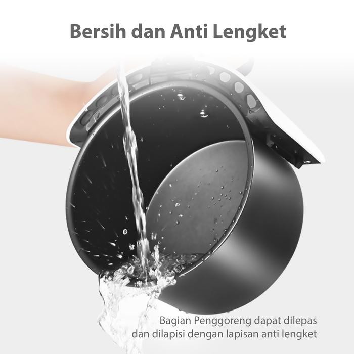 KONKA Air fryer terbaik penggorengan elektronik tanpa minyak alat menggoreng listrik low watt 2.2L