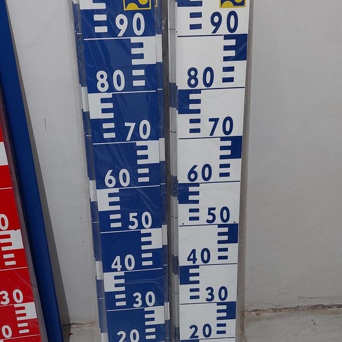 Alat Ukur Tinggi Air Peil Schaal Scale Papan Duga Air