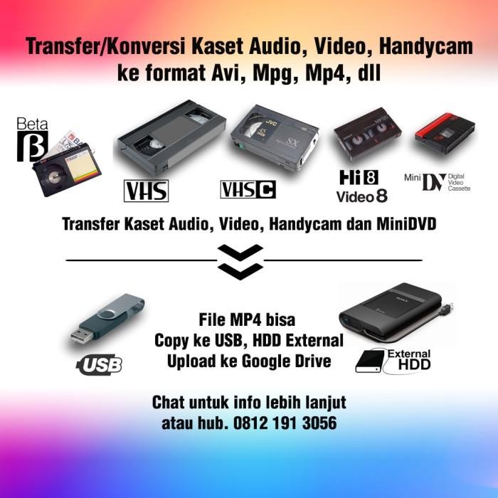 New Transfer kaset Betamax, VHS, VHSc, Video8, Hi8, Digital8, Minidv