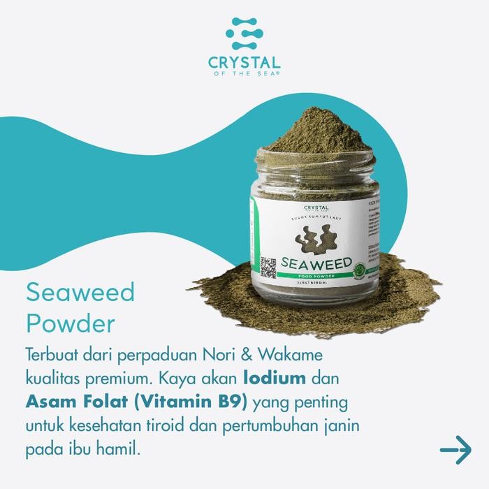 dvb6 Crystal Of The Sea - (40Gr) Seaweed Food Powder / Bubuk Rumput Laut / Kaldu Mpasi /