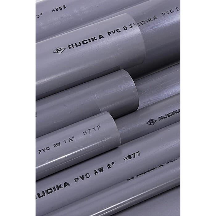 Pipa Air Peralon Pvc Rucika Jis Abu 4" 4 Inchi 4Inch Per Batang