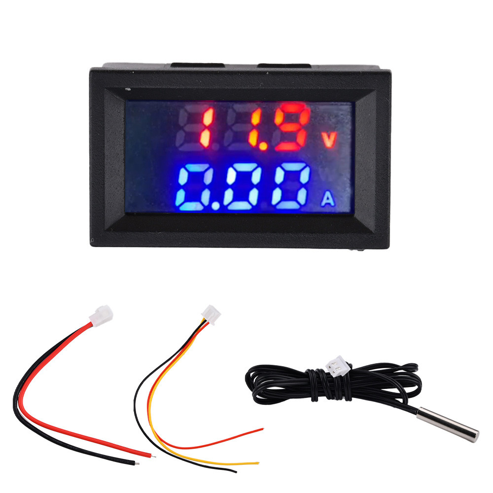 BARU M430C DC 4-30V 10A LED Digital Voltmeter Ammeter Wattmeter Temperature Meter 0-100V Voltage Cur