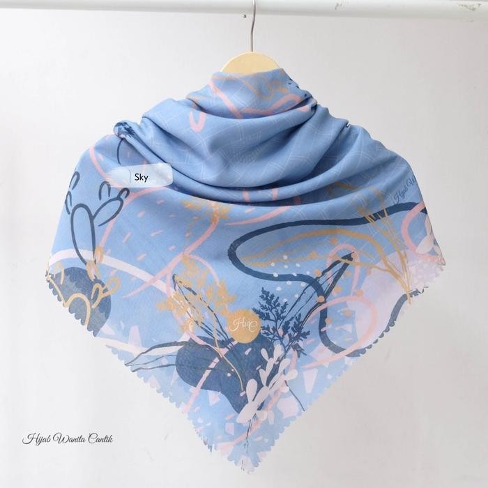 tvkj- Hira - Hijabwanitacantik - Segiempat Sahara Scarf Bahan Veta Voal Aromatic