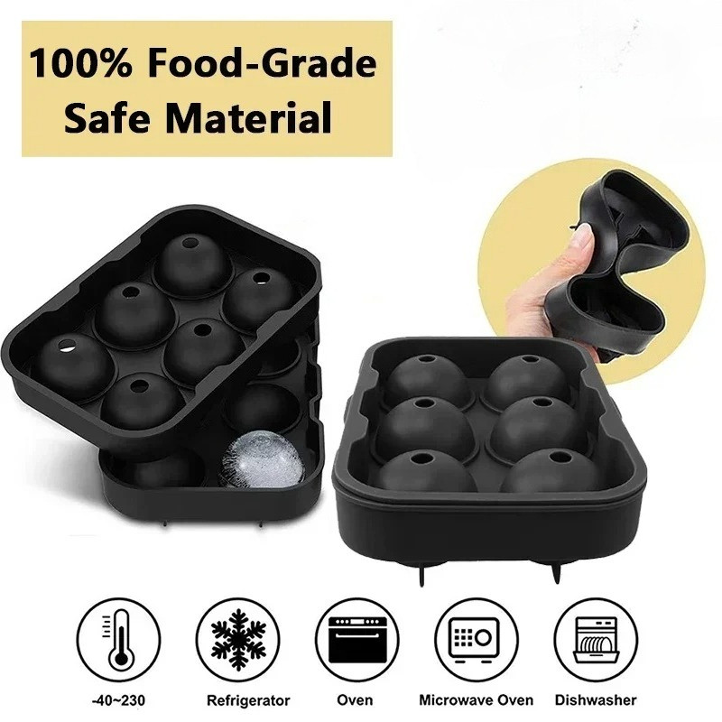 Wholesale Ice Cube Silicone Ice Cube Tray Big Ice Cube Mold Reusable Ice Mold Ball for Whiskey Ice