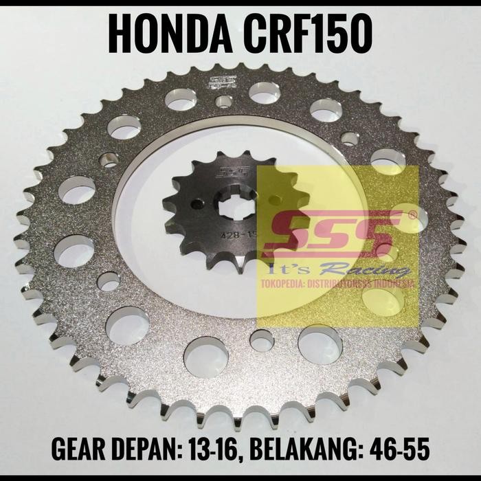 Gearset Sss 428 Crf150 428 Rantai Sss Gold Ro/Oring Girset Gir Set Gear Set