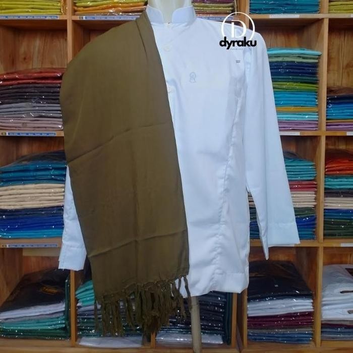 SIAPKIRIM Sorban Gus Iqdam Sorban Rida Polos Panjang Sorban Sholat Polos Rawis Warna Hitam Putih
