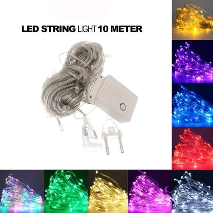 Lampu Natal LED/ Lampu Tumbrel Lampu Hias Kelap Kelip 10 Meter
