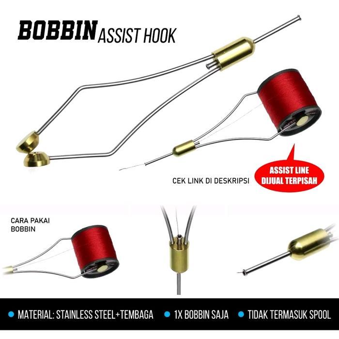 Bobbin Knotter Alat Pemintal Benang Assisthook Flat Tapper Assist Maker