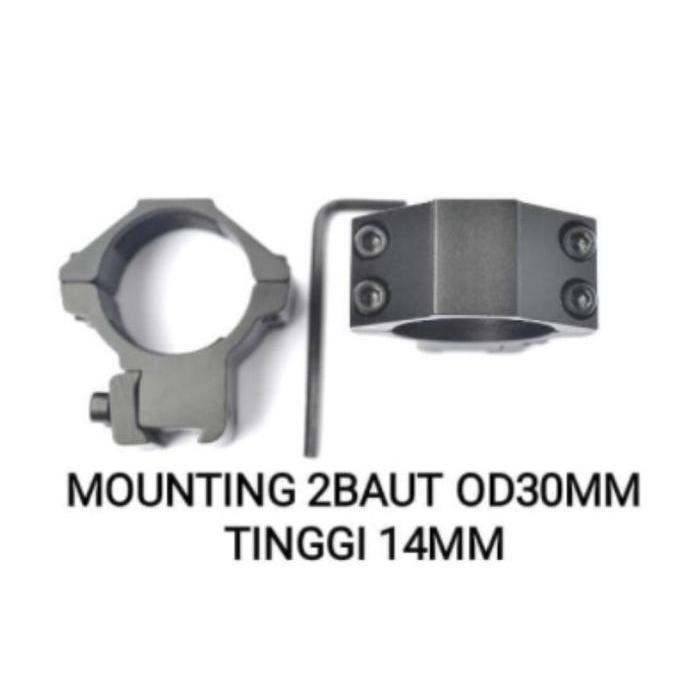 Mounting Teleskop Pendek Od 30 Doubel Baut Rel 11 Import