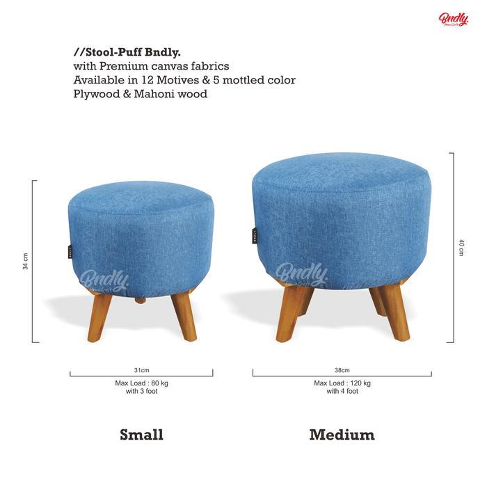 Promo  Stool Puff Kursi Bangku Sofa Bulat Bndly. Anak Dan Dewasa
