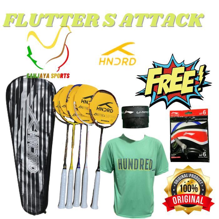 Raket BADMINTON BULUTANGKIS Hundred Flutter S Attack Best Quality