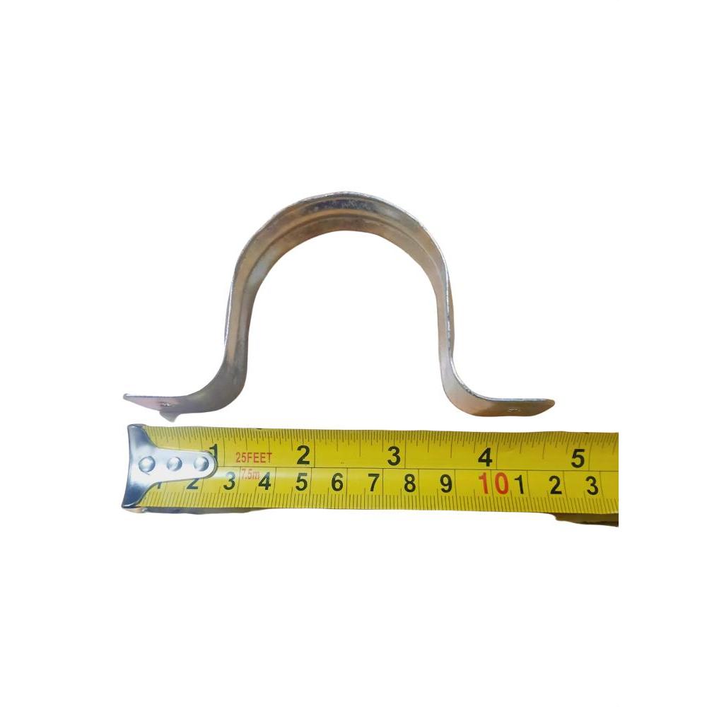 DDS480 - Klem Omega Clamp U Galvanis 2 inchi Klem Pipa Paralon ke Tembok 2 Inci Klem Besi Plat 2 Inc