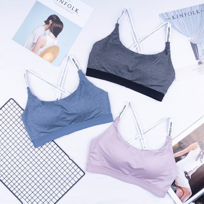 sipo- Polini - Bra Sport Tanpa Kawat Wanita Pad Busa Bra Gym Polini 399