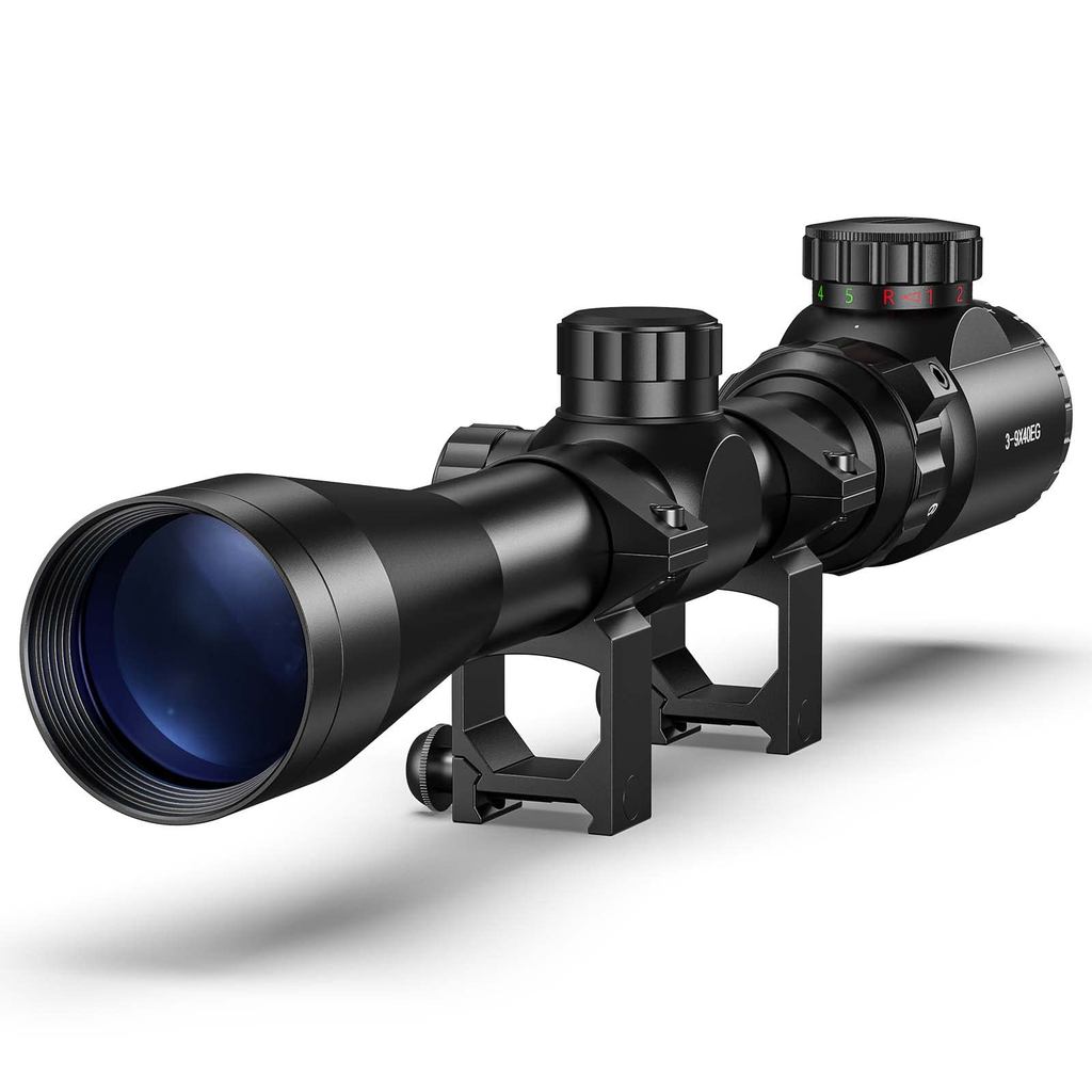 EZshoot Riflescope 3-9x40 Rifle Scope Red and Green Illuminated Optical Gun Scope For Hunting with