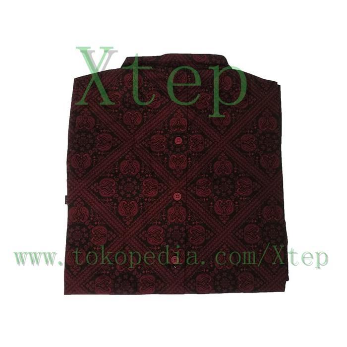2s8y- Baju Kemeja Panjang Batik Eiger H401 Peasley 1989 Red