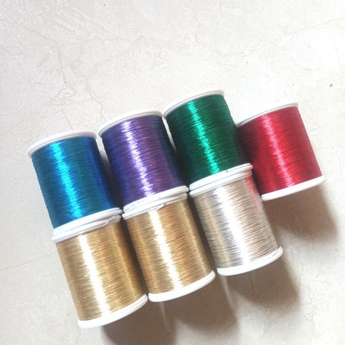 FUJI BENANG WRAPING METALIC SIZE D LILIT JORAN TEGEK PANJANG 100 M