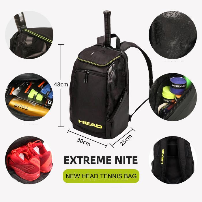 HEAD EXTREME NITE Tas Tenis Backpack Bag - Tas Raket Tennis Premium