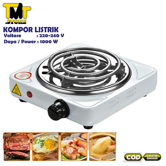 Kompor Satu Tungku Murah Kompor Listrik Serbaguna 1000 Watt Electric Stove Mini Kompor Outdoor Campi