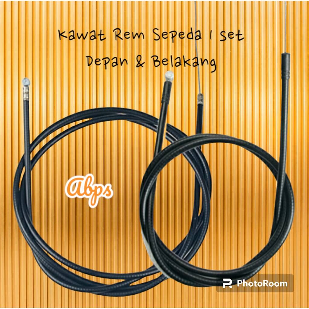 Kabel Kawat Rem Sepeda MTB BMX Depan & Belakang 1 Set