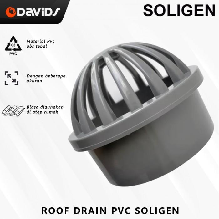 7lx0- Roof Drain Saringan Filter Talang Air Rumah Plastik Pvc Soligen - 2Mm