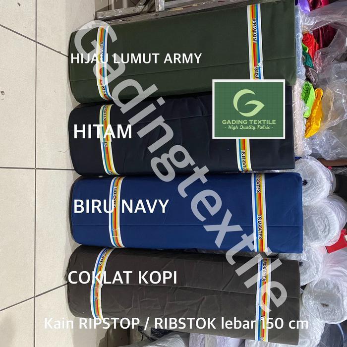 qerd- ( Per 1 Meter ) Kain Ripstop Ribstok Ripstok Bultop Polyester Lebar 150 Cm Meteran