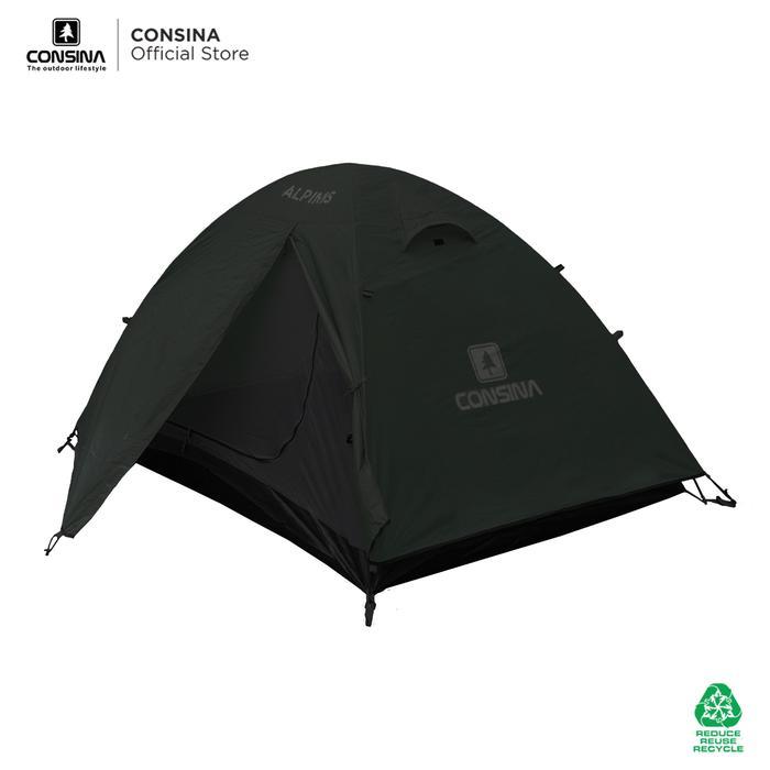 qzy1- Consina Alpinis Tenda Gunung 2-3 Orang Outdoor Camping Hiking Tent