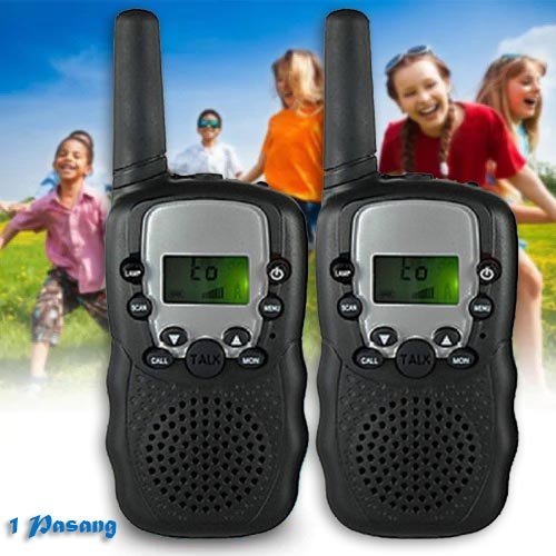 Retevis Mini Pairs Walkie Talkie with LED Light T-388 Alat Komunikasi 2 Pc HT Handheld Two Way Kids 