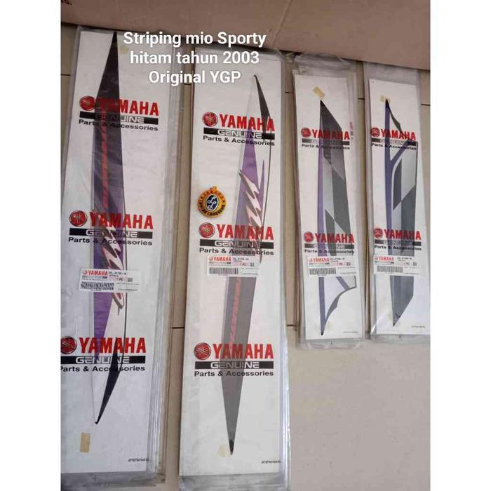 Striping / Stiker / Graphic / Kalkir Mio Sporty 2003 2005 2006 2007 Hitam Merah Putih Original Ygp