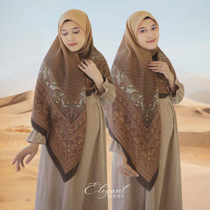 uek4- Hijab Segi Empat / Syari Motif / Jilbab Jumbo Elegant Series 140X140 & 120X120