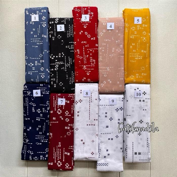 Kain batik cap garutan Motif Sashiko Garis bybatiknadila