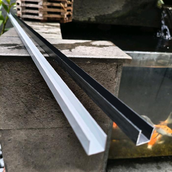 new 1 JALUR REL [U] - Rel U Aluminium Kolong Dapur 1 Meter [ Rel U ] 1 JALUR lebar rell 12mm Cocok